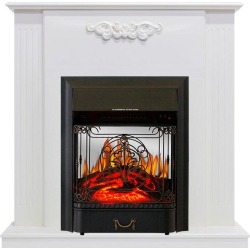 Каминокомплект Capri - Белое дерево делюкс с очагом Majestic FX M Black