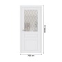 Дверь межкомнатная DK-Doors ДГ ЛК2 Белый бланко/Матовое стекло, 2000х700, Полотно