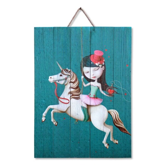 Картина "Наездница на единороге" 50х70 см #1