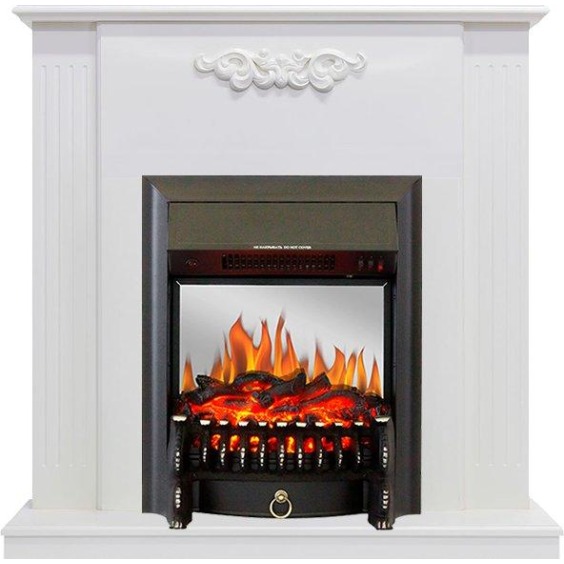 Каминокомплект Capri - Белое дерево делюкс с очагом Fobos FX M Black #1