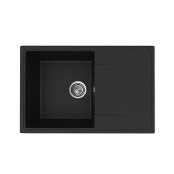 Кухонная мойка из искусственного камня Uperwood Econ UPD-507-004, прямоугольная, черная матовая