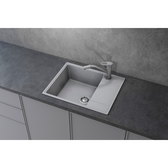 Мойка для кухни кварцевая Ulgran Quartz Prima 605-04, платина #2