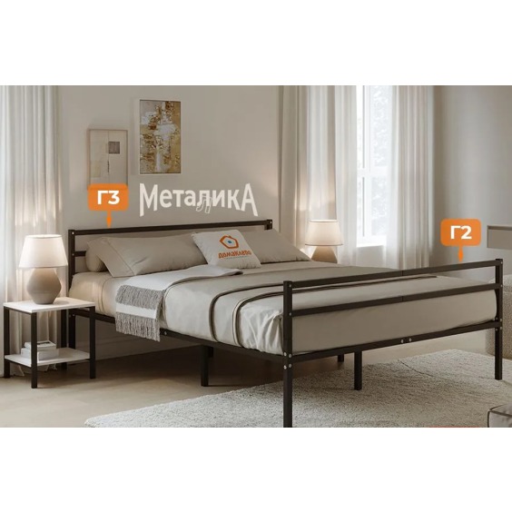 Основание база кровати Металика 180х190 см, Черный металл #8