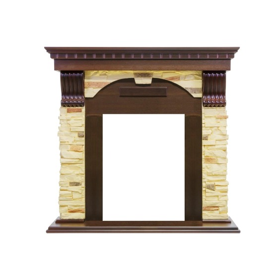 Каминокомплект Dublin - Темный дуб / Сланец с очагом Aspen Gold #2