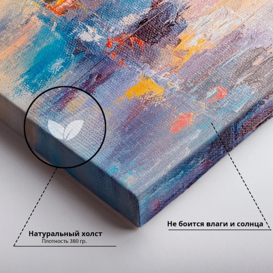 Картина на стену большая на холсте интерьерная "Сан-Франциско", размер 60х90 см #6