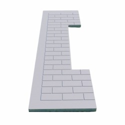 Плита мощения ритуальная, боковая с вырезом под цветник