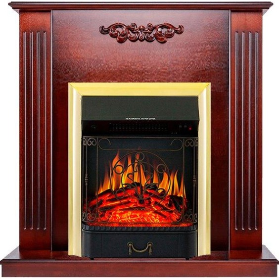 Каминокомплект Lumsden - Махагон коричневый антик с очагом Majestic FX Brass #1