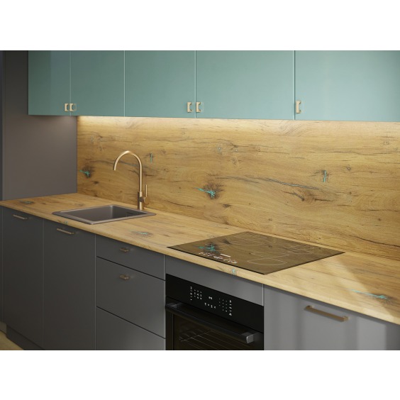 Фартук для кухни «Скиф» Дуб Флагстаф слэб арт. 202, 3000 x 600 x 6 мм #2