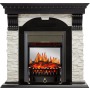Каминокомплект Dublin - Венге / Сланец белый с очагом Fobos FX M Black