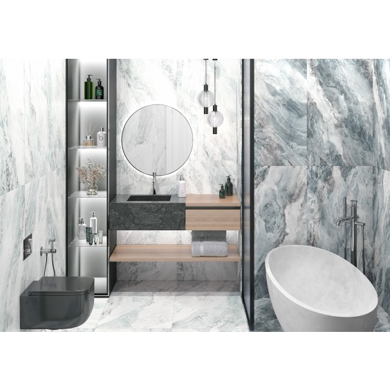 Delacora Waterfall Sky D12057M Керамогранит матовый карвинг 1200*600 (2 шт в уп/41.76  м в пал) #3