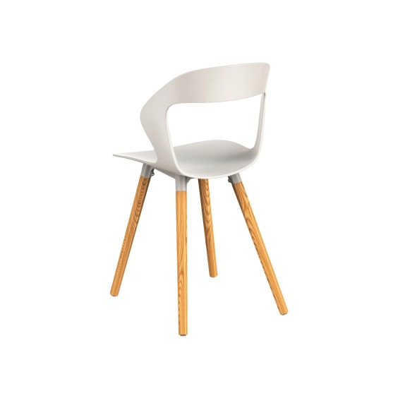 Стул Барк Светло-бежевый, пластик / Массив березы 2 шт. #3