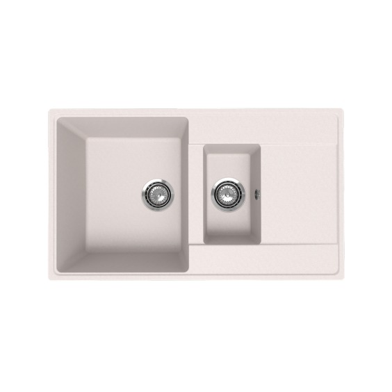 Мойка для кухни кварцевая Ulgran Quartz Prima 860-01, жасмин, 1,5 чаши #1