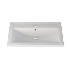 Раковина для ванной кварцевая Uperwood Foster Quartz 70х45,5х17,5 см, белая матовая, жасмин