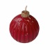 Свеча Wax Christmas ball, ребристый красный шар с золотыми брызгами