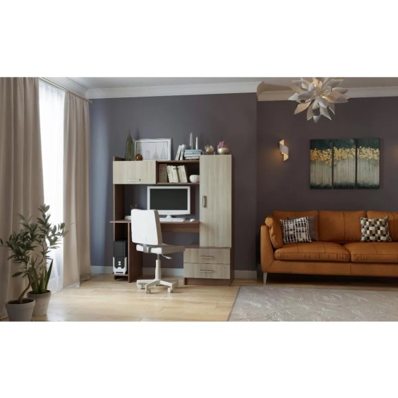 Письменно-компьютерный стол ПКС-7 Шимо темный-Шимо светлый #3 Письменно-компьютерный стол ПКС-7 Шимо темный-Шимо светлый #3