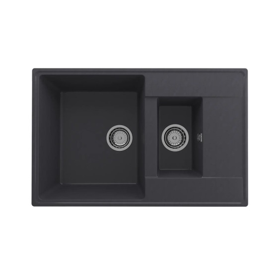 Мойка для кухни кварцевая Ulgran Quartz Prima 780-08, космос, 1,5 чаши #1