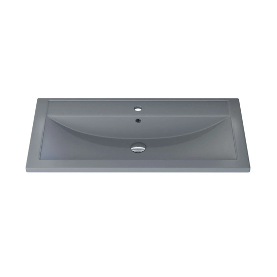 Раковина для ванной кварцевая Uperwood Foster Quartz 80х45,5х17,5 см, серая матовая, бетон #1