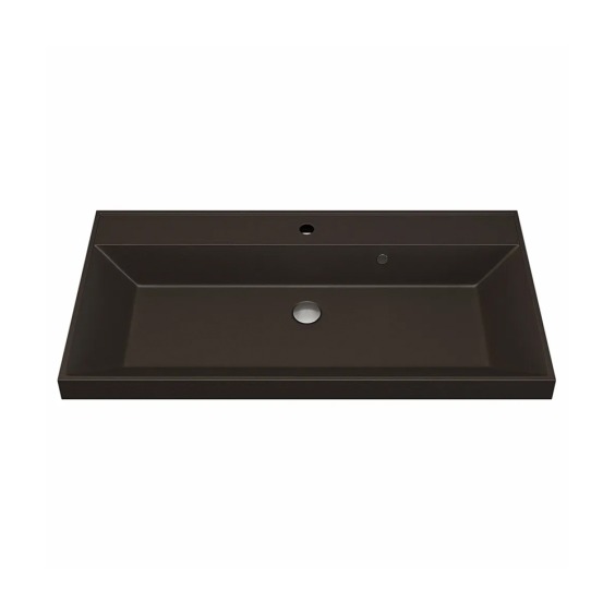 Раковина для ванной кварцевая Uperwood Classic Quartz 90х45х15 см, коричневая матовая, трюфель #1
