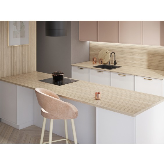 Столешница «Скиф» Дуб Рифлёный арт. 114, 3000 x 600 x 26 мм #2