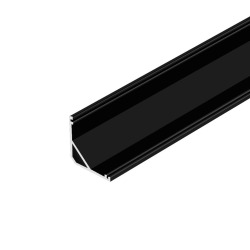 Профиль накладной угловой AQ Form для LED лент 16х16, Черный, L=3000 мм