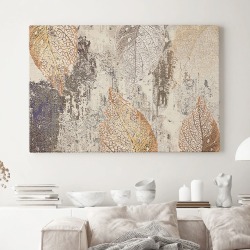 Интерьерная картина "Листья осени" на холсте, большая, размер 60 на 90 см