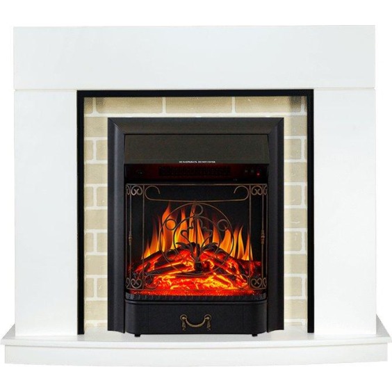 Каминокомплект Montana - Белый с очагом Majestic FX Black #1