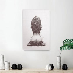 Картина на стену большая на холсте интерьерная "Силует спины", размер 115х80 см