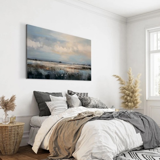 Интерьерная картина "Снежное поле" на холсте, большая, размер 40х60 см #8