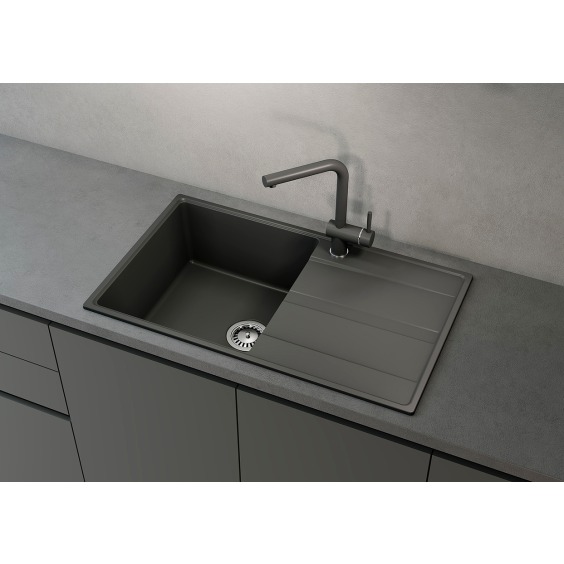 Мойка для кухни кварцевая Ulgran Quartz Prima 850-09, асфальт #2