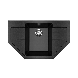 Мойка для кухни из искусственного камня Ulgran U-609-308, черный