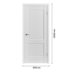 Дверное полотно Emalex 2 Ice, 600х2000 мм