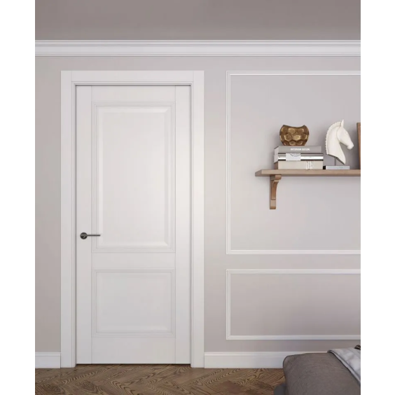 Дверь межкомнатная Classic С1 ПГ, 36х2000х600/700/800/900 мм, Белый, Серый, Ваниль #5