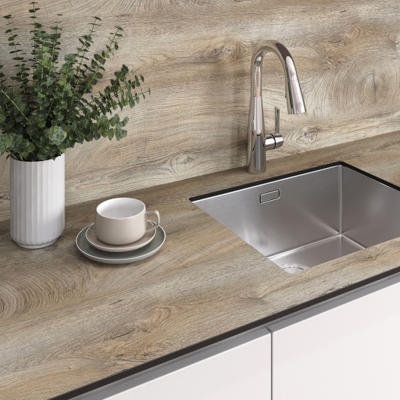 Фартук для кухни Компакт-плита HPL Sagora Дуб Фронтьер 0776/Bw, 4200 x 1320 x 4 мм #2