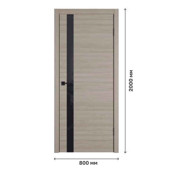 Дверное полотно Solo ДПГ Red Oak со стеклом Black Gloss, 800х2000 мм #1 Дверное полотно Solo ДПГ Red Oak со стеклом Black Gloss, 800х2000 мм #1
