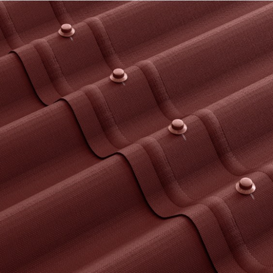 Волнистый лист Ондулин Smart 1.95х0.95 м, красный #2 Волнистый лист Ондулин Smart 1.95х0.95 м, красный #2