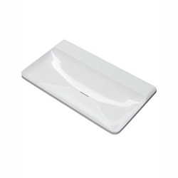 Раковина для ванной полувстраиваемая Uperwood Ocean 80 см, без отверстия под смеситель, белая глянцевая