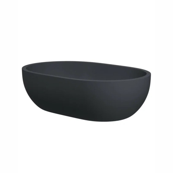 Раковина для ванной накладная Uperwood Arizona овальная, бетон, цвет графит #7