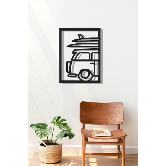  Картина Camper [ ретро-фургон с досками ], 43х33х2 см #4