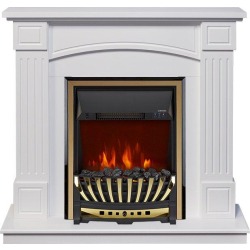 Каминокомплект Boston - Белый (Высота 925см) с очагом Aspen Gold