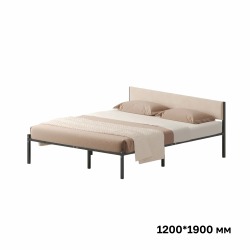 Комплект кровать Лофт 120х190 черный vel beige RS-1 120