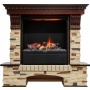 Каминокомплект Pierre Luxe - Темный дуб / Сланец (Высота 1040мм) с очагом Albany