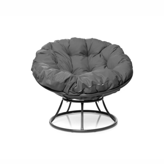 Комплект кресло Папасан без ротанга серое, серая подушка #1 Комплект кресло Папасан без ротанга серое, серая подушка #1