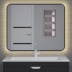 Зеркало для ванной с теплой подсветкой Uperwood Modul 100х80 см, прямоугольное, черное, сенсор/антизапотевание