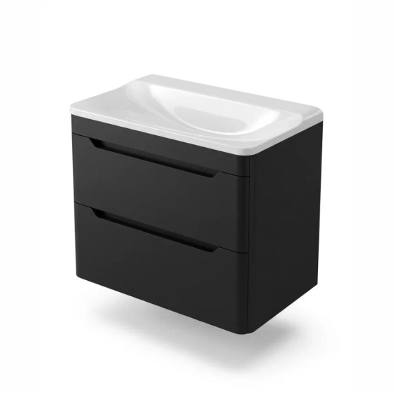 Тумба под раковину для ванной Uperwood Ocean подвесная, 80 см, черная #1
