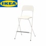Барный стул складной Ikea Franklin, со спинкой, белый, 63 см