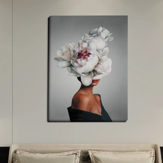 Картина на стену большая на холсте интерьерная "Эми", размер 115х80 см. #1