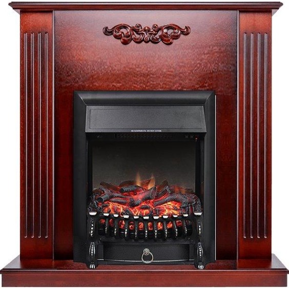Каминокомплект Lumsden - Махагон коричневый антик с очагом Fobos FX Black #1