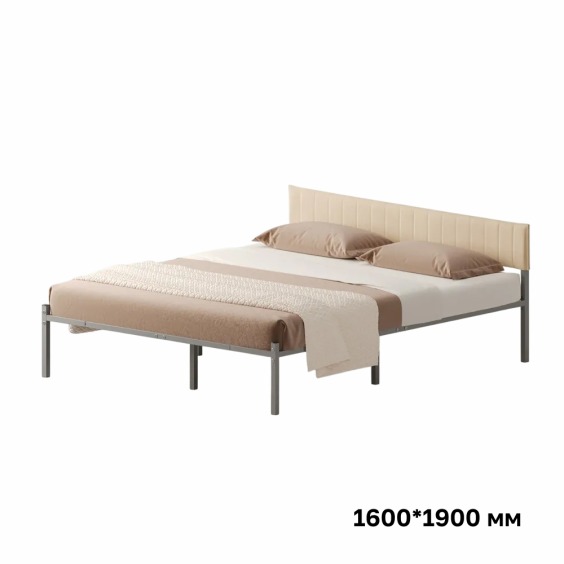 Комплект Лофт кровать 160х190 серая с бежевым чехлом тк 01 #1 Комплект Лофт кровать 160х190 серая с бежевым чехлом тк 01 #1