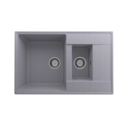 Мойка для кухни кварцевая Ulgran Quartz Prima 780-05, бетон, 1,5 чаши