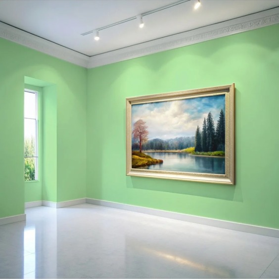 Краска для стен водоэмульсионная интерьерная матовая Profipaints Silver Design Vision 9л, Нежный зеленый #3